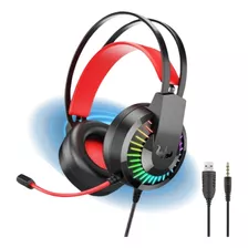 Headset Gamer Com Fio Fone Ouvido Led Microfone Pc Ps4 Xbox