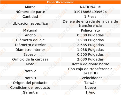 1) Retn Caja Transferencia P/dodge Ram 3500 94/01 National Foto 3