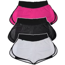 Short Duplo Fitness - Kit 03 Peças - Roupa Para Academia