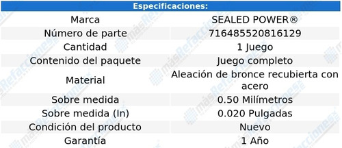 Jgo Metales Biela 0.50 Tracker L4 1.6l 89 Al 97 Sealed Power Foto 2