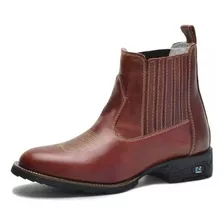 Bota Texana Masculina Bico Quadrado Cano Curto Envio Já!