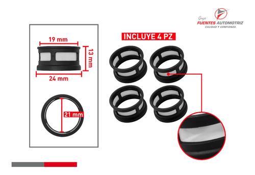 Kit Para Inyector Buick Skyhawk 4l 2.0 1987 A 1989 (4 Jgos) Foto 2