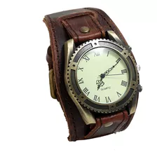 Reloj Con Correa De Cuero De Moda Retro Punk