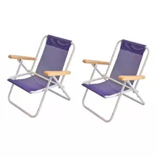 Sillon Reposera Playera Camping Plegable Para Niños X2