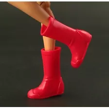 Sapatinho P/ Boneca Barbie Vermelho Sapato Tênis Bota 1 Par