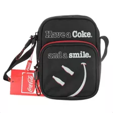 Bolsa Transversal Coca Cola Smile Preta 100g