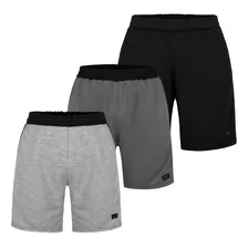 Kit 3 Bermudas Moletom Masculino Academia Esporte Original 