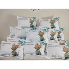 14 Almohadones Personalizados C/bolsillo Raton Perez 20*30 -