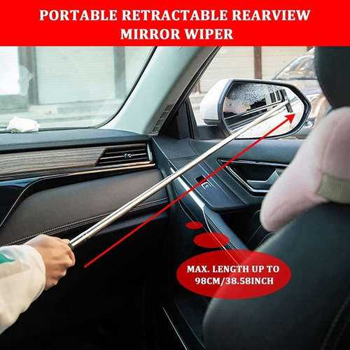 Espejo Retrovisor Retrctil Para Coche, Limpiaparabrisas, Vi Foto 3