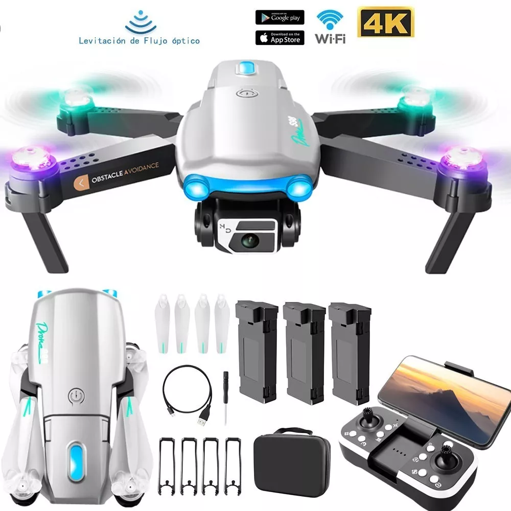 Drone Profissional Câmera 4k Evitação + 3 Baterias