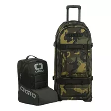 Bolsa De Equipamentos Ogio Rig 9800 Pro Wheeled Bag - Woody Cor Verde-musgo Correia De Ombro Verde-musgo Desenho Do Tecido Camuflagem