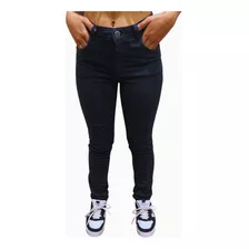 Calça De Sarja Feminina Riu Kiu Skinny Preta