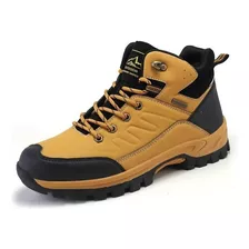 Hombres Casual Zapatos De Cuero Deportes De Senderismo Botas