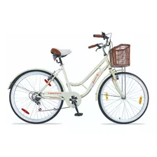 Bicicletas Baccio Ipanema Lady 26 6 Vel Canasto Crema Fama Color Beige Tamaño Del Cuadro M