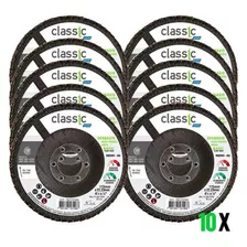 Disco Lixa Flap Grão 80 Kit 10 Peças Classic Basic Norton Cor Preto