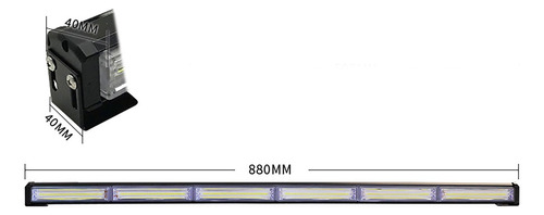 Barra Torreta Estrobo Codigo Leds Cob Policia 23 PuLG 60w 3 Foto 6