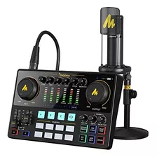 Interfaz De Audio Con Micrófono De Condensador Xlr, Maono Ma