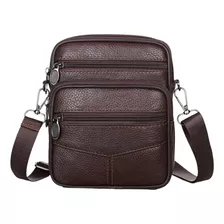 Bolsa Masculina Couro Natural Transversal Moda Crossbody