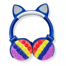 Auriculares Gatito Inalámbricos Bluetooth Pop It Rosa