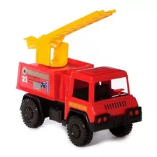 Camión Bomberos Plástico Lionels N149 Color Rojo Personaje Bombero