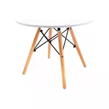 Conjunto Mesa E 2 Cadeiras Eames Eiffel 50cm Infantil Branca