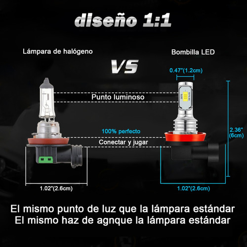 Para Renault Duster 2018 2019 Kit De Focos Led H7 H1 H11 Foto 6