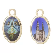 Medalla Virgen San Juan De Los Lagos Engarce Dorada 25 Pzs