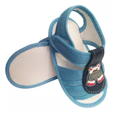 Sandália Chinelo Bebe Moda Primeiros Passos Azul Hipopotamo