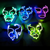 Mascaras Led Neon Halloween, Fiestas Y Carnaval Oferta!!