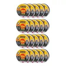 Fita Isolante 3m Scotch 33+ 20 Metros Kit 20 Pçs Cor Preto Liso