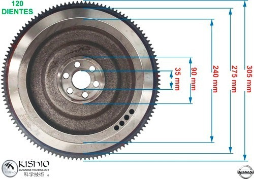 Volante Motor Horquilla Bomba Nissan Pickup D21 2.4 94-08 Foto 7