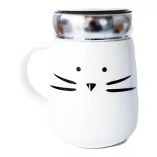 Taza Diseño De Gatito Cat Gato Neko Con Tapa Importada Jarro