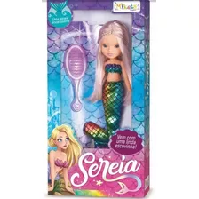 Boneca Sereia + Pente De Cabelo Miketa