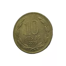 Moneda 10 Pesos Doble Tallo Año 2005