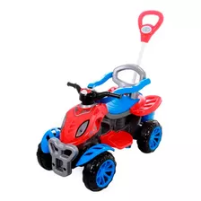 Carrinho De Passeio Infantil Empurrador Pedal Criança Spider Cor Vermelho/azul