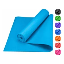 Tapete Yoga Pilates Fitness Ejercicio Portátil 3mm Grosor Color Celeste