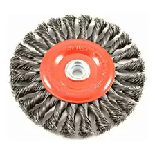Wire Wheel Brush, Twist Knot Crimped With 1/2-inch