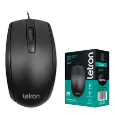 Mouse Com Fio Usb Óptico 1200 Dpi Escritório Office Cor Preto