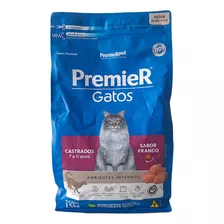 Ração Premier Ambientes Internos Gato Castrado Frango 1,5kg