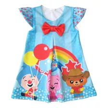 Vestido Batita Niña Bebé Casual Payaso Plim Plim