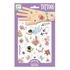 Tatuajes Temporales +50 Stickers Mundo Mágico Hadas Djeco