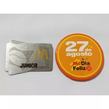 Pin Boton Mcdonalds Mc Dia Feliz 27 Agosto Funcionário Junio