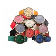 Mayoreo Lote 12 Reloj Hombre Mujer Análogo 9 Colores 