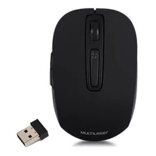 Mouse Sem Fio Multilaser Recarregável Usb Ergonômico Preto