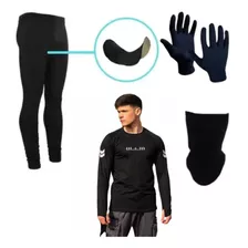 Combo!calza Ciclista+termica Reflectiva+cuello+guantes Termi