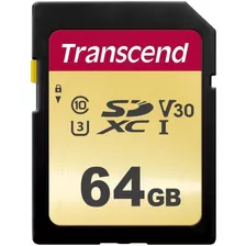 Tarjeta De Memoria Sd Mlc Transcend De 64gb Ush-i U3