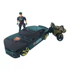 Brinquedo Menino Special Command Boneco Moto Carro Infantil Cor Preto