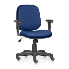 Cadeira Diretor Com Relax Braços Reguláveis Reforçada Azul