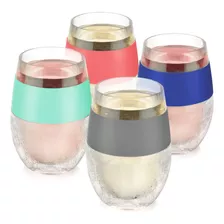 Anfitrion Wine Freeze Cooling Cups Juego Multicolor De 4