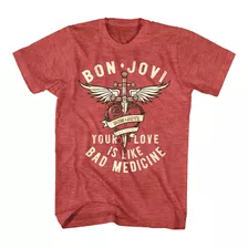 Playera Camiseta Bon Jovi Banda De Rock Bad Medicine 